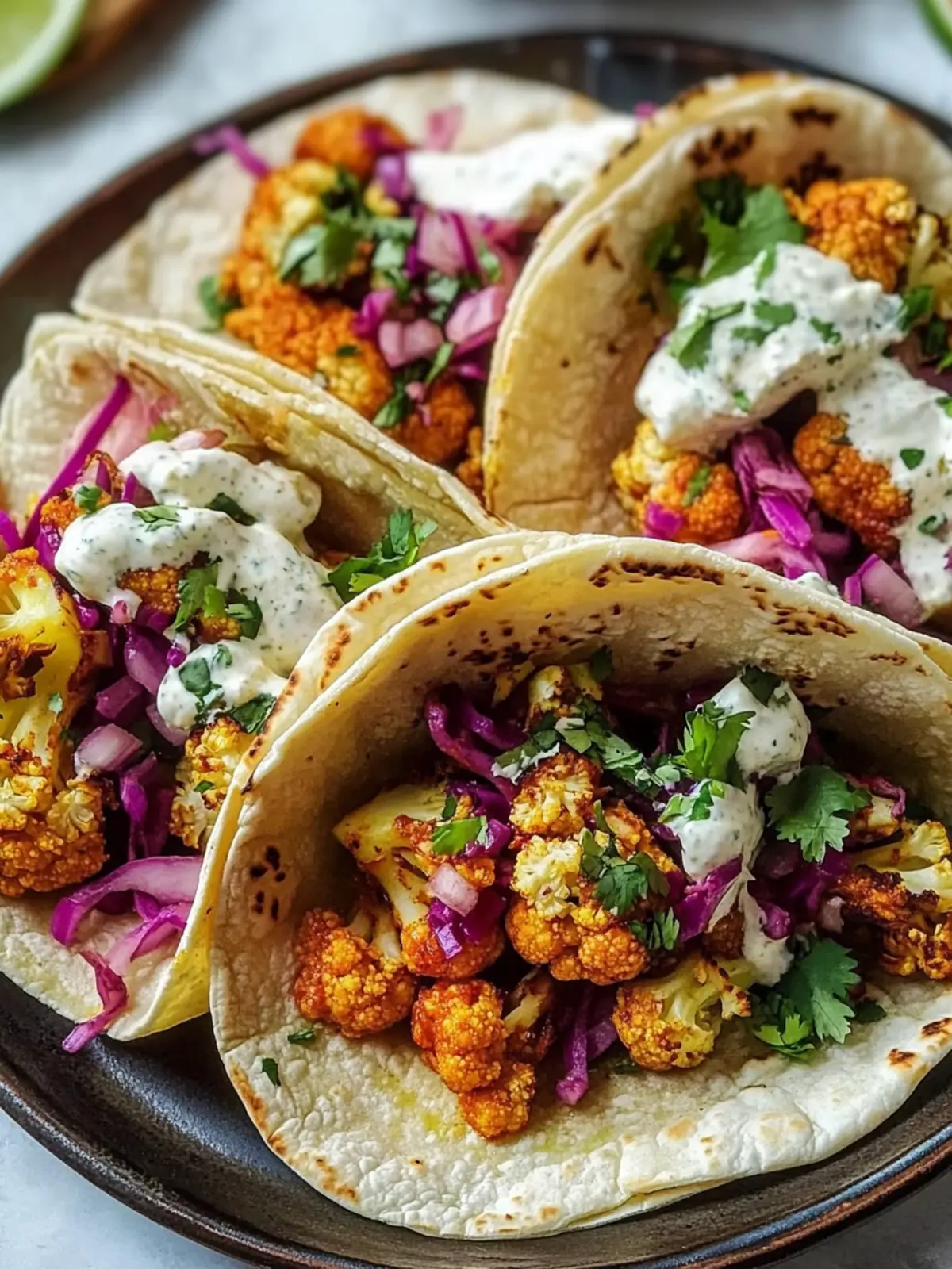 Vegetarian Cauliflower Street Tacos