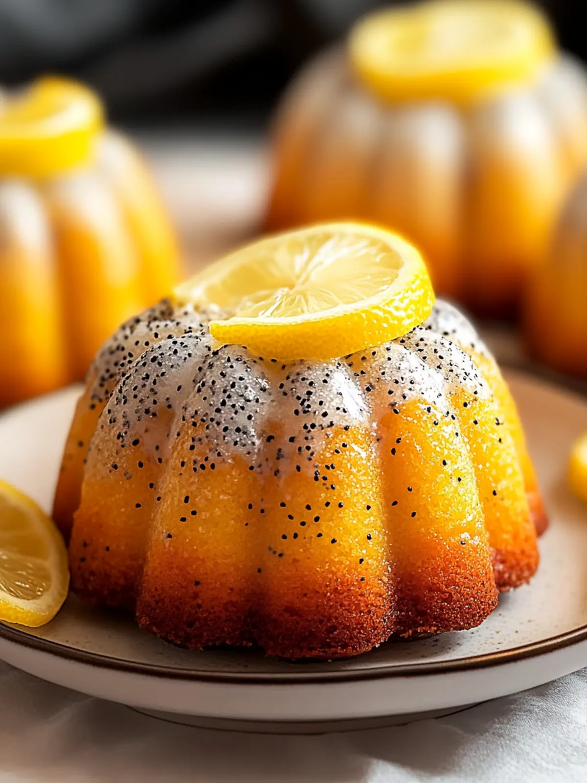 Mini Lemon Poppy Seed Bundt Cakes