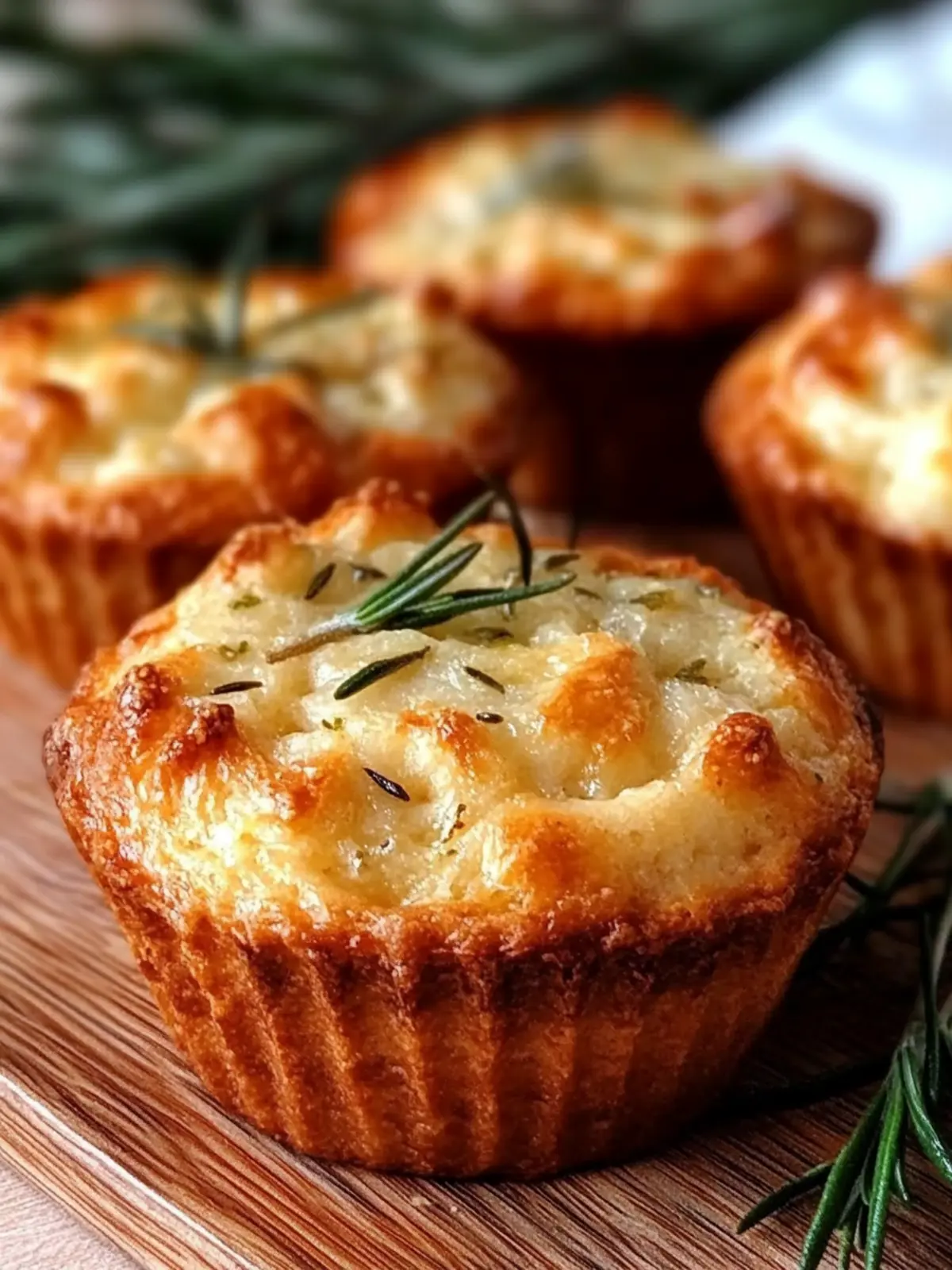 Garlic Rosemary Focaccia Muffins