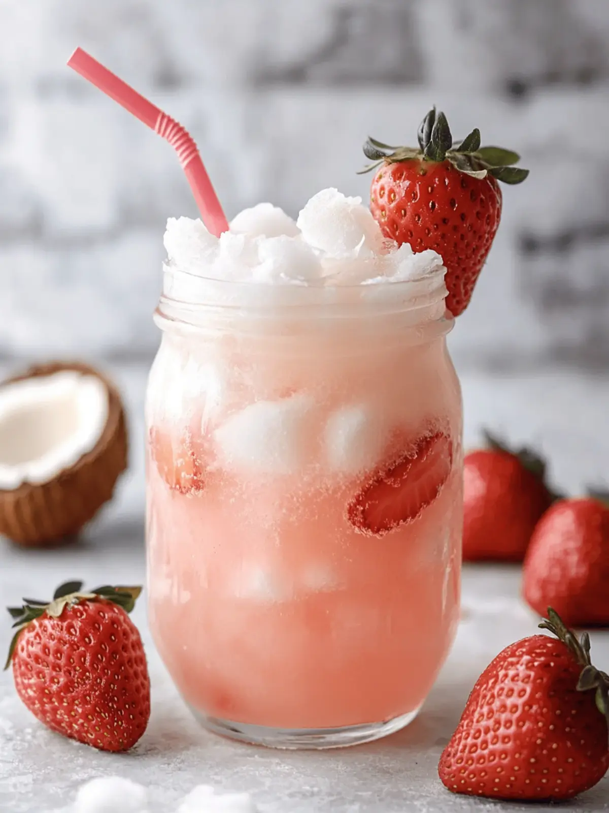 Coconut Strawberry Refresher