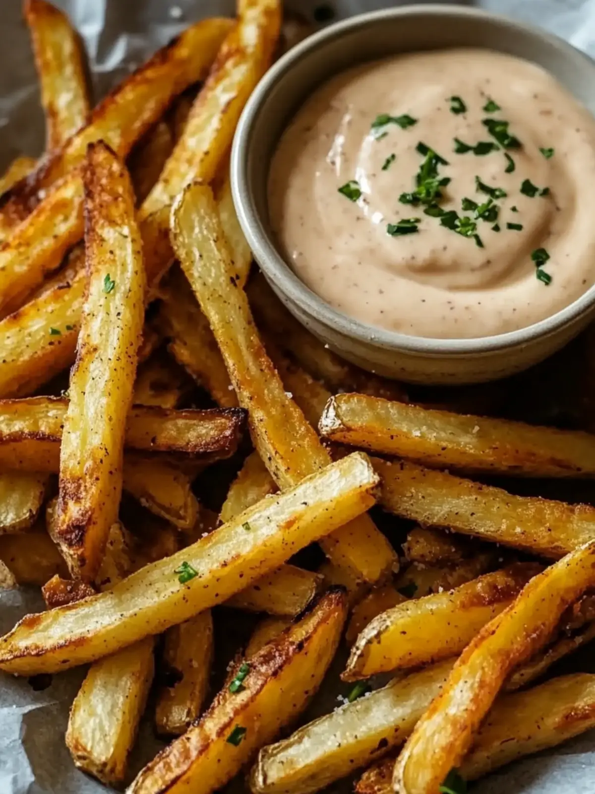 Baked Turnip Fries with Dip