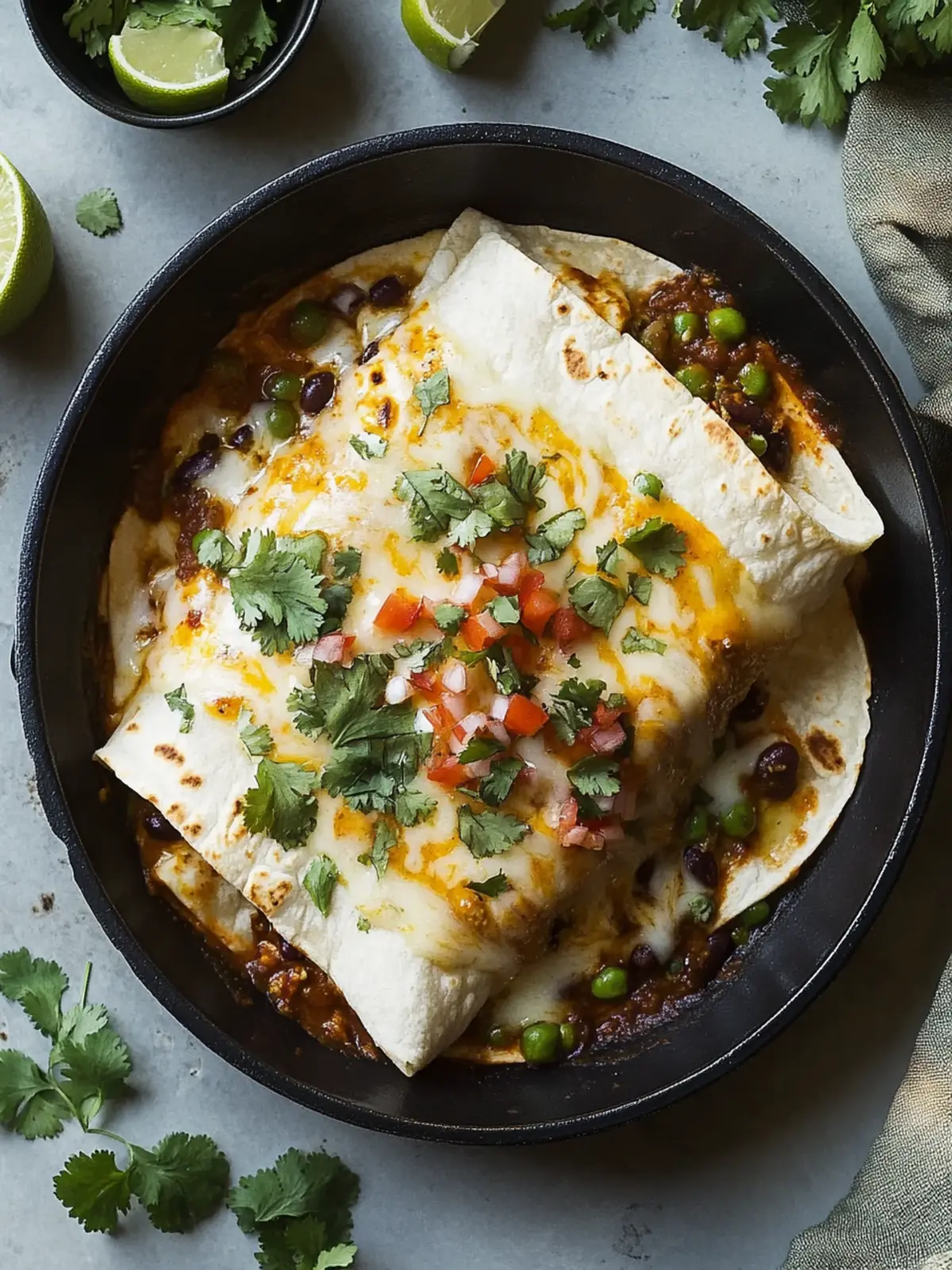 Smothered Green Chili Burritos