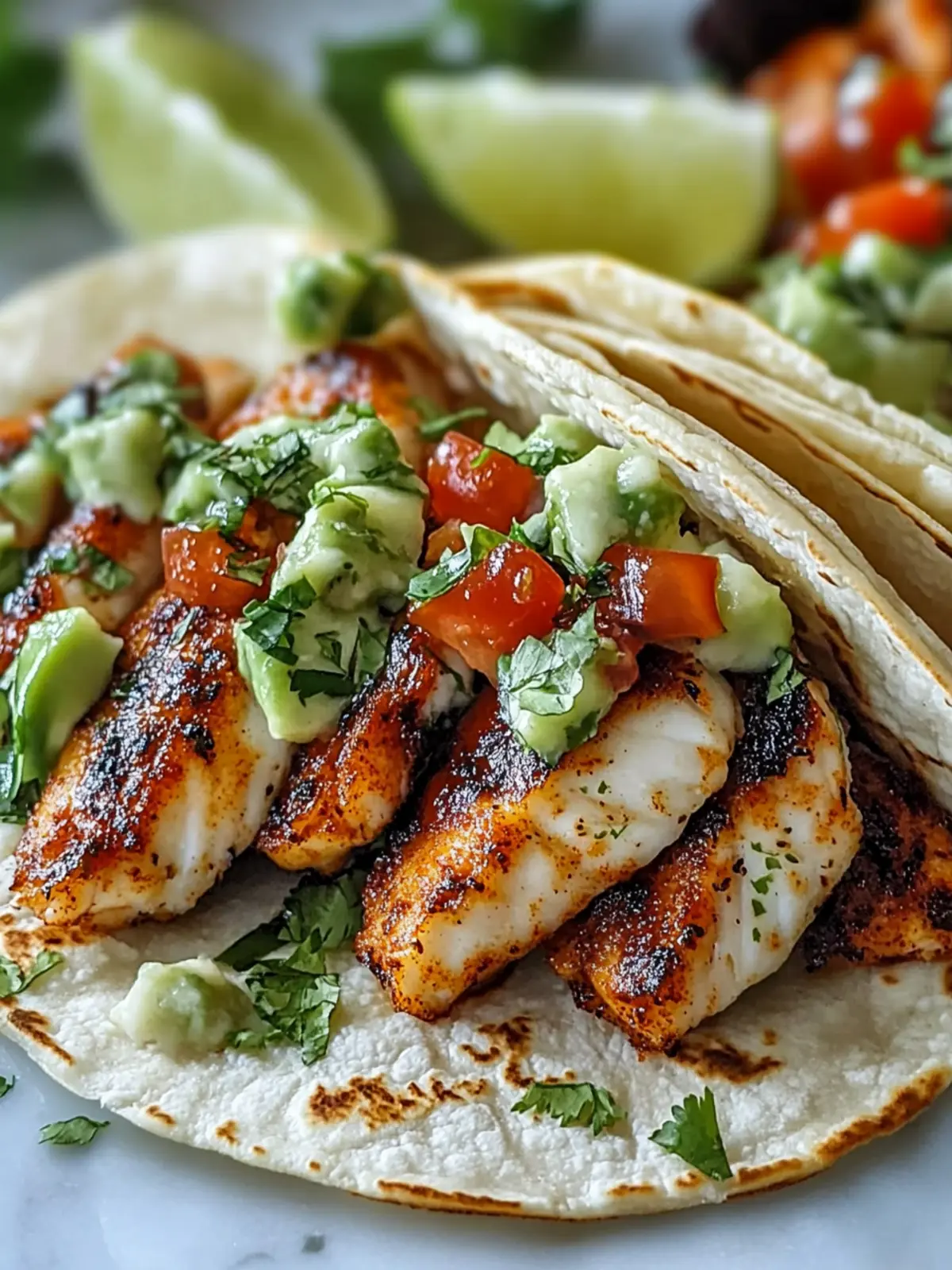 Spicy Lime Fish Tacos