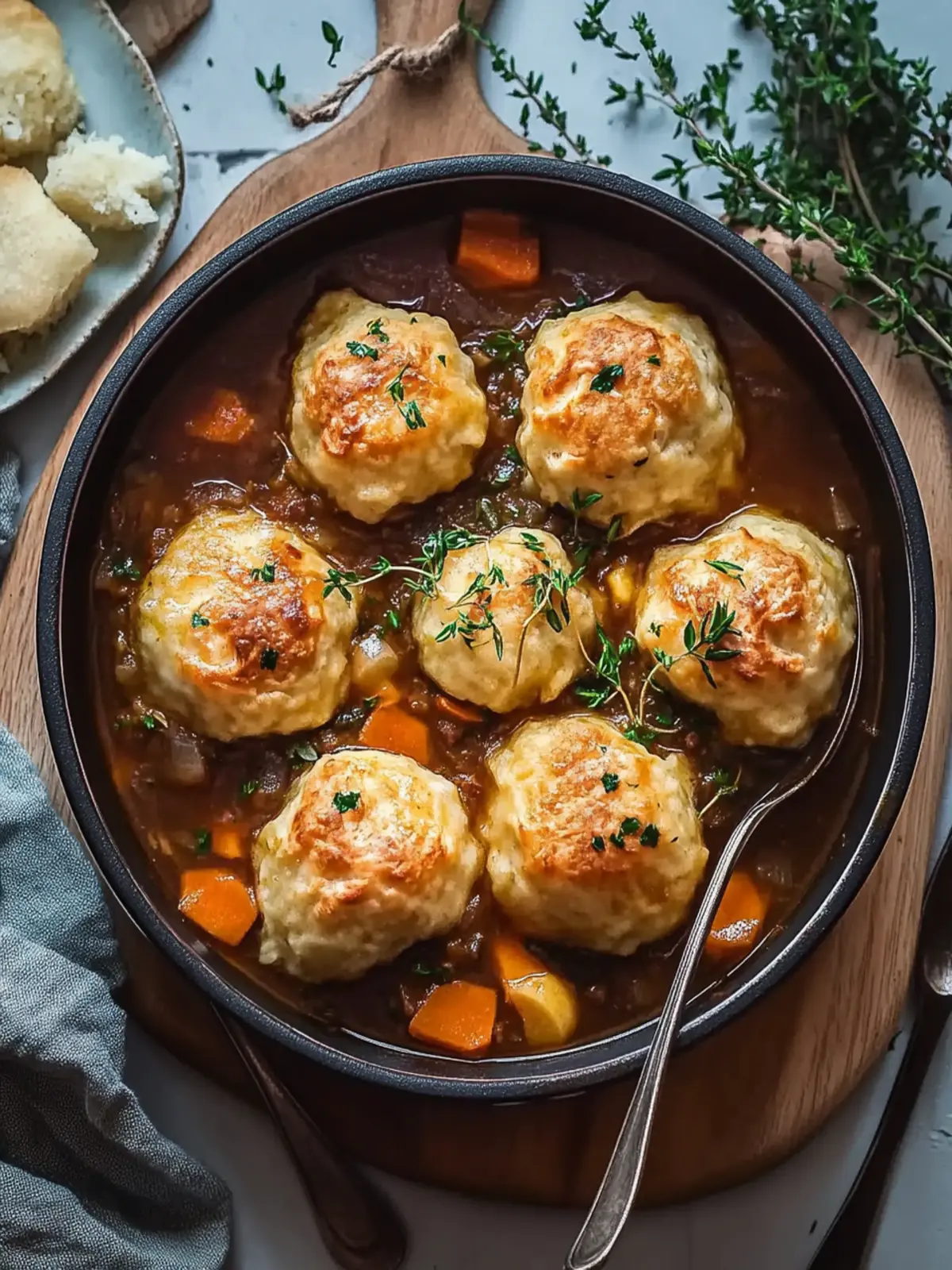 Homemade Irish Stew with Cheddar Dumplings