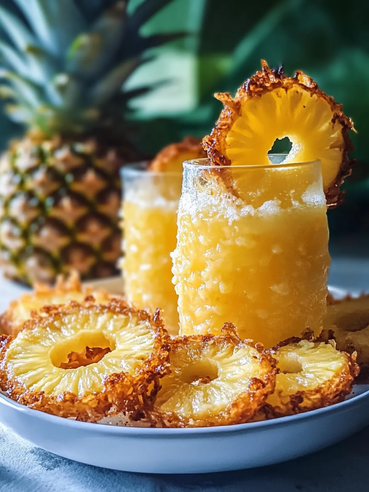 Rum-Soaked Fried Pineapple