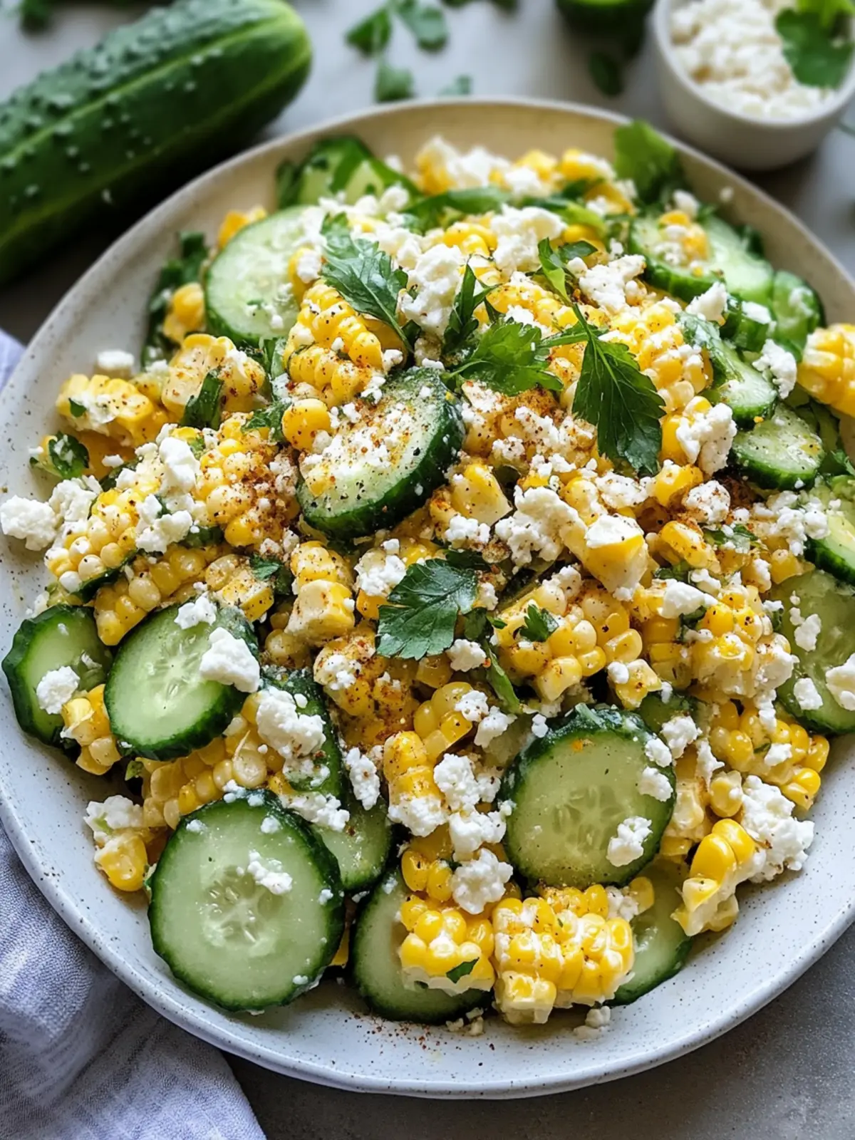 Street Corn Cucumber Salad