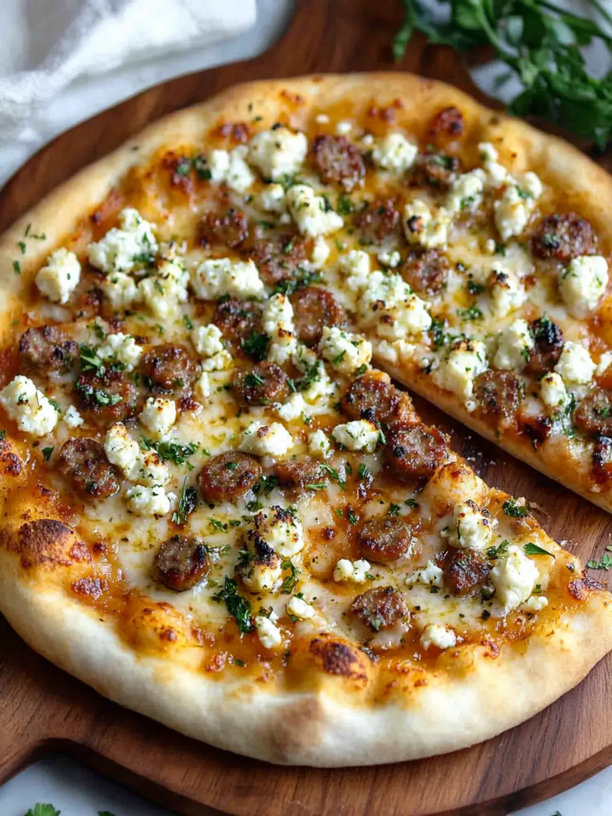 Hot Sausage Feta Honey Pizza