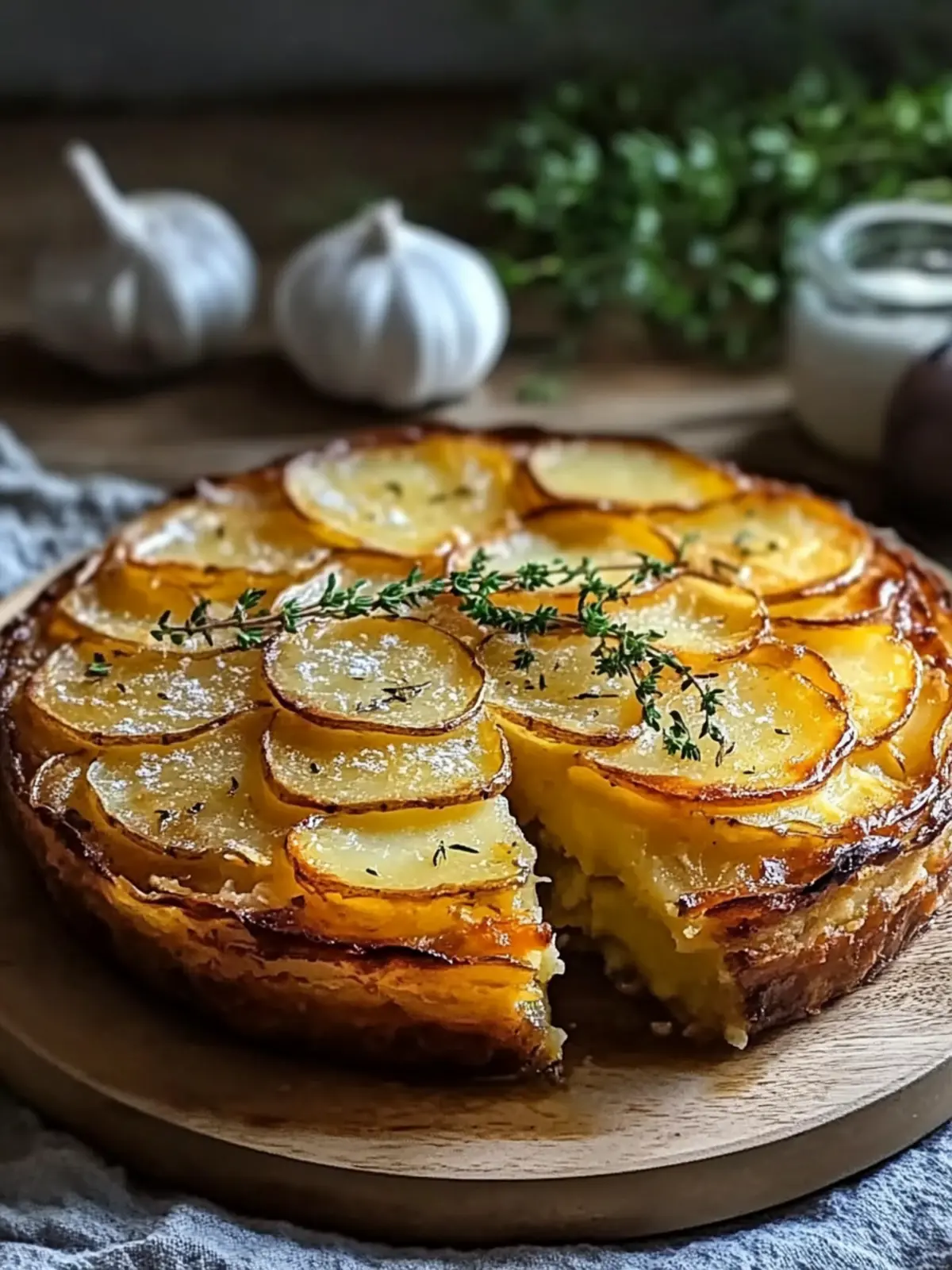 Balsamic Thyme Potato Torte Crispy Layers