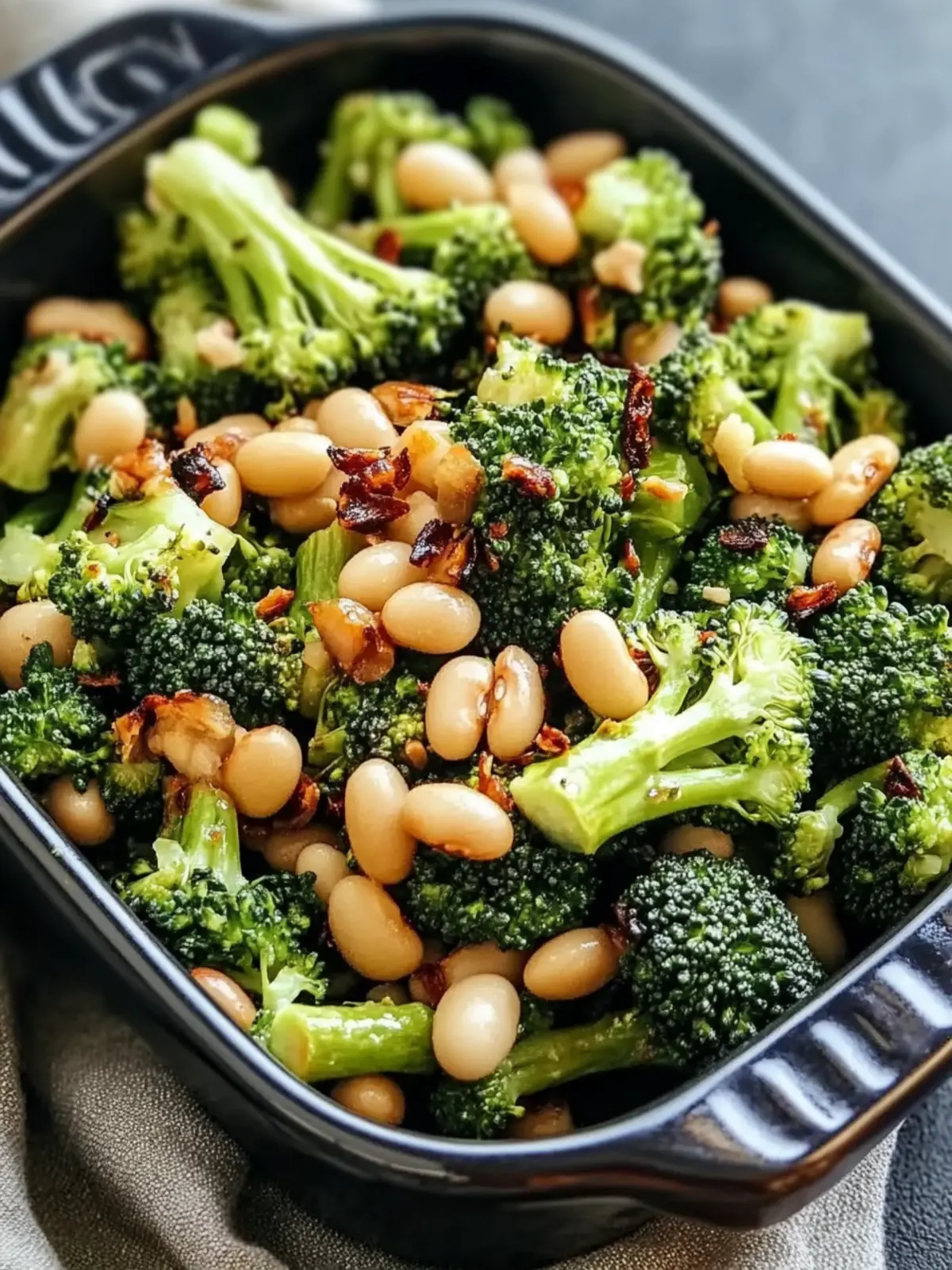 Roasted Broccoli and White Beans