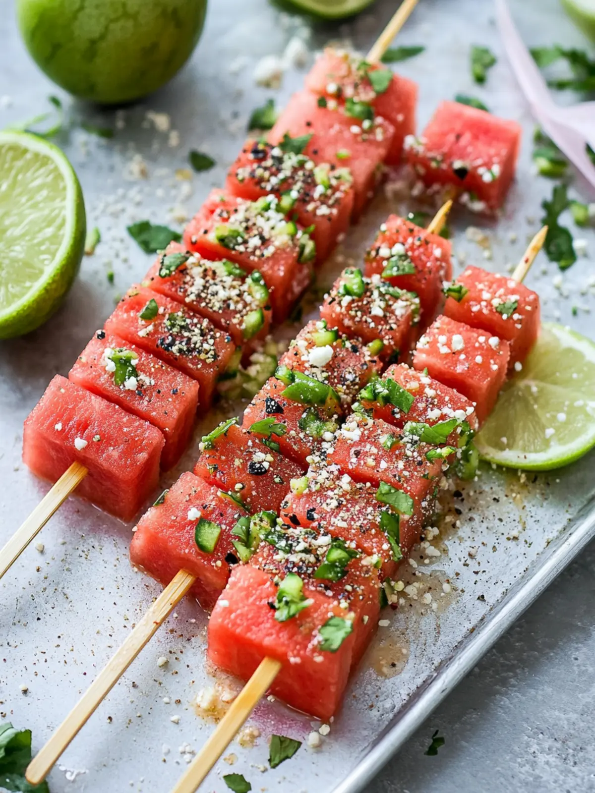 Watermelon Tajin Skewers