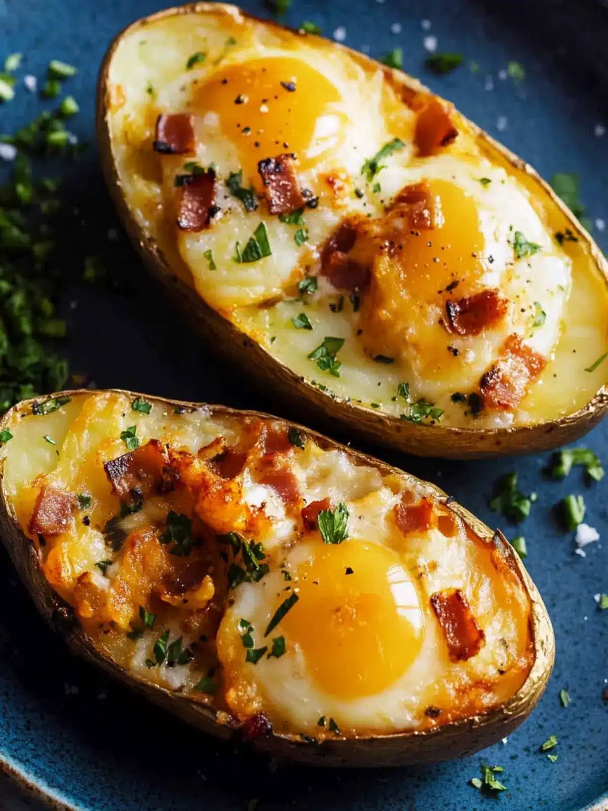 Twice Baked Loaded Breakfast Potatoes