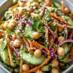 Elevate Your Lunch with Asian Cucumber and Chickpea Slaw 6 Asian Cucumber and Chickpea Slaw with Sesame Dressing