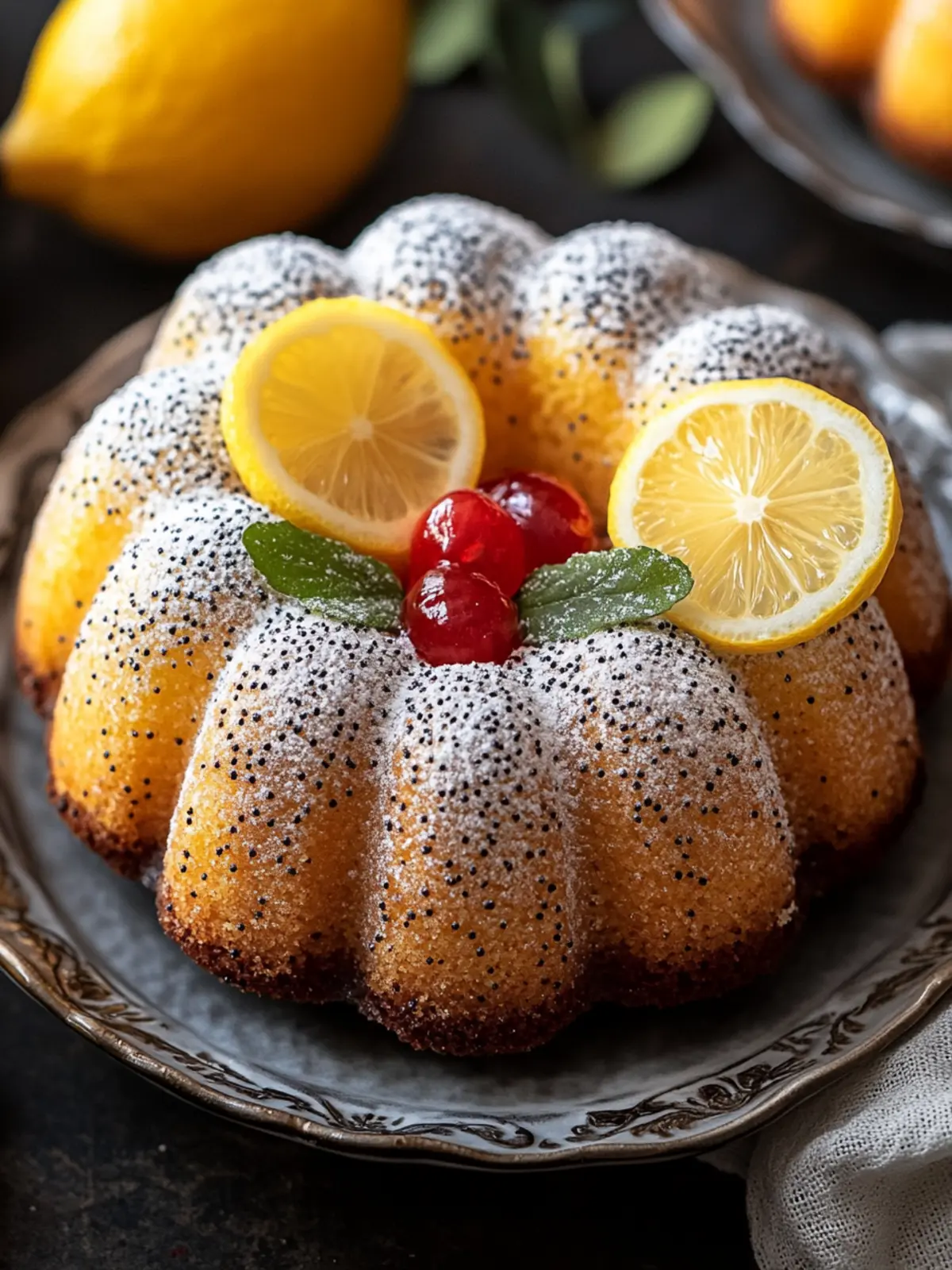 Mini Lemon Poppy Seed Bundt Cakes