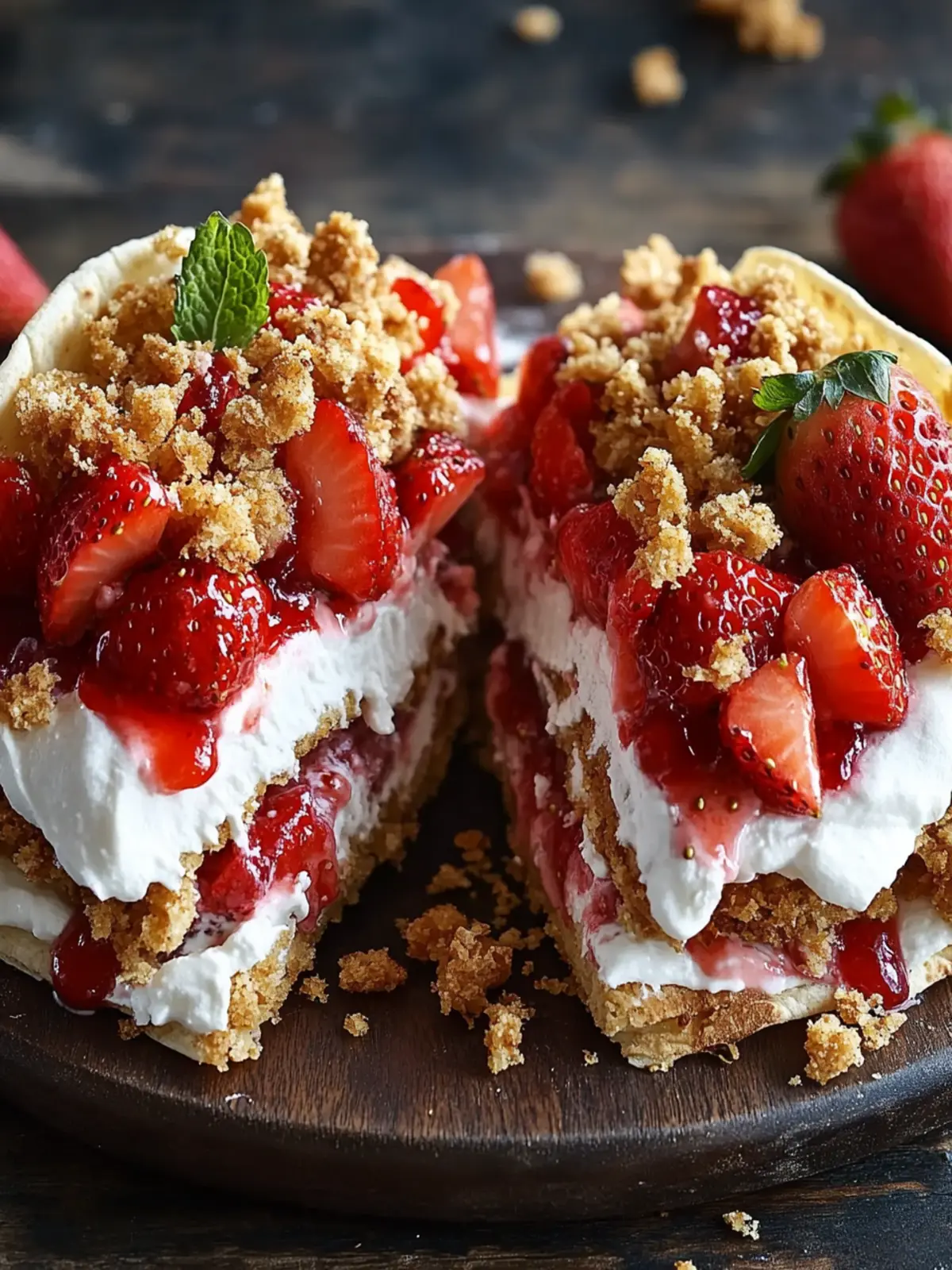 Strawberry Crunch Cheesecake Tacos