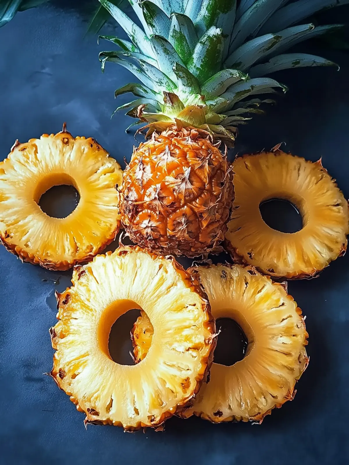Rum-Soaked Fried Pineapple