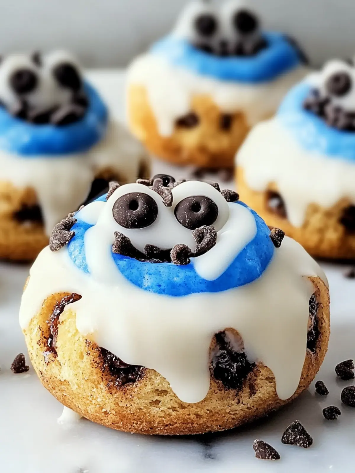 Cookie Monster Cinnamon Rolls: A Fun Twist on a Classic Treat