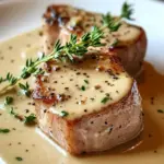 Pork Tenderloin w/ Dijon Mustard Cream Sauce
