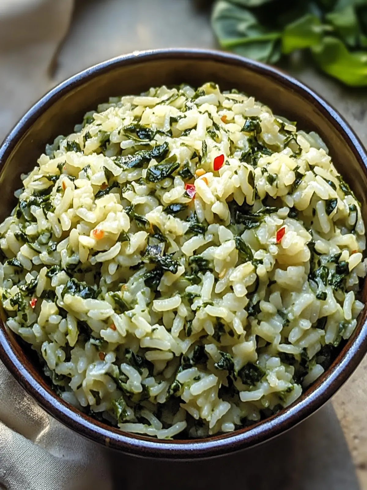 Creamy Spinach Rice