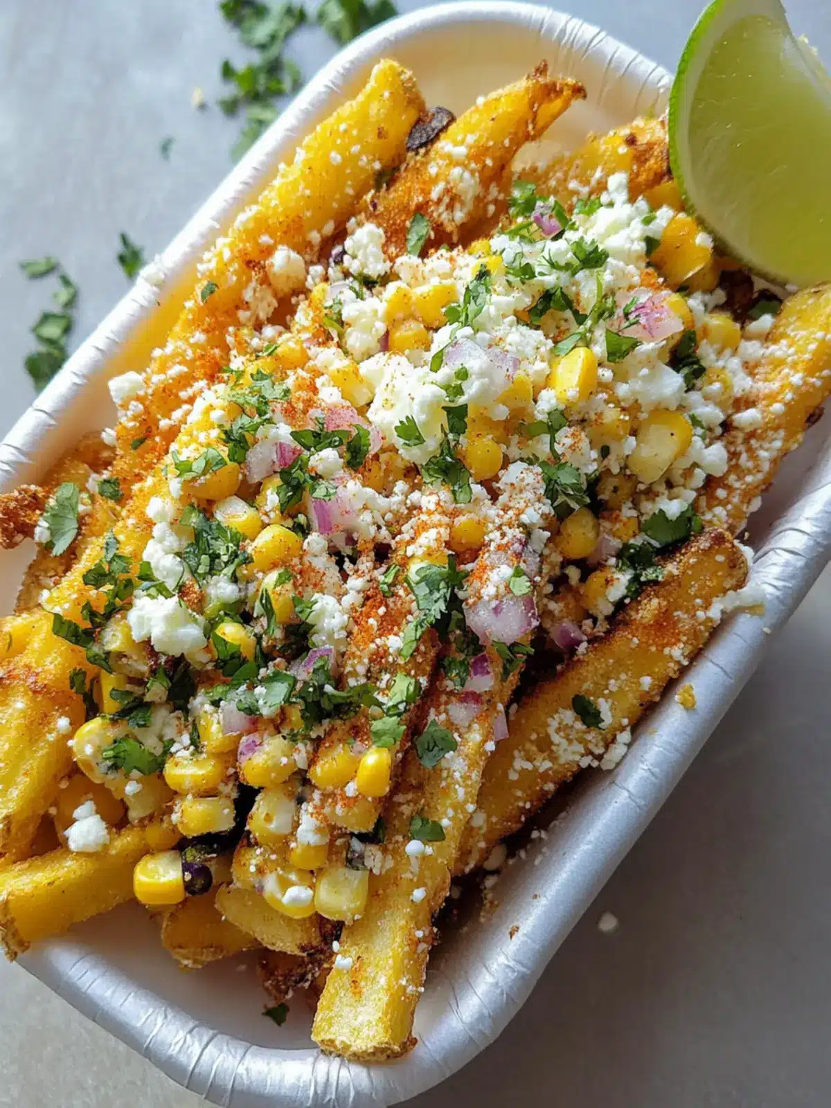 Loaded Mexican Street Corn Fries
