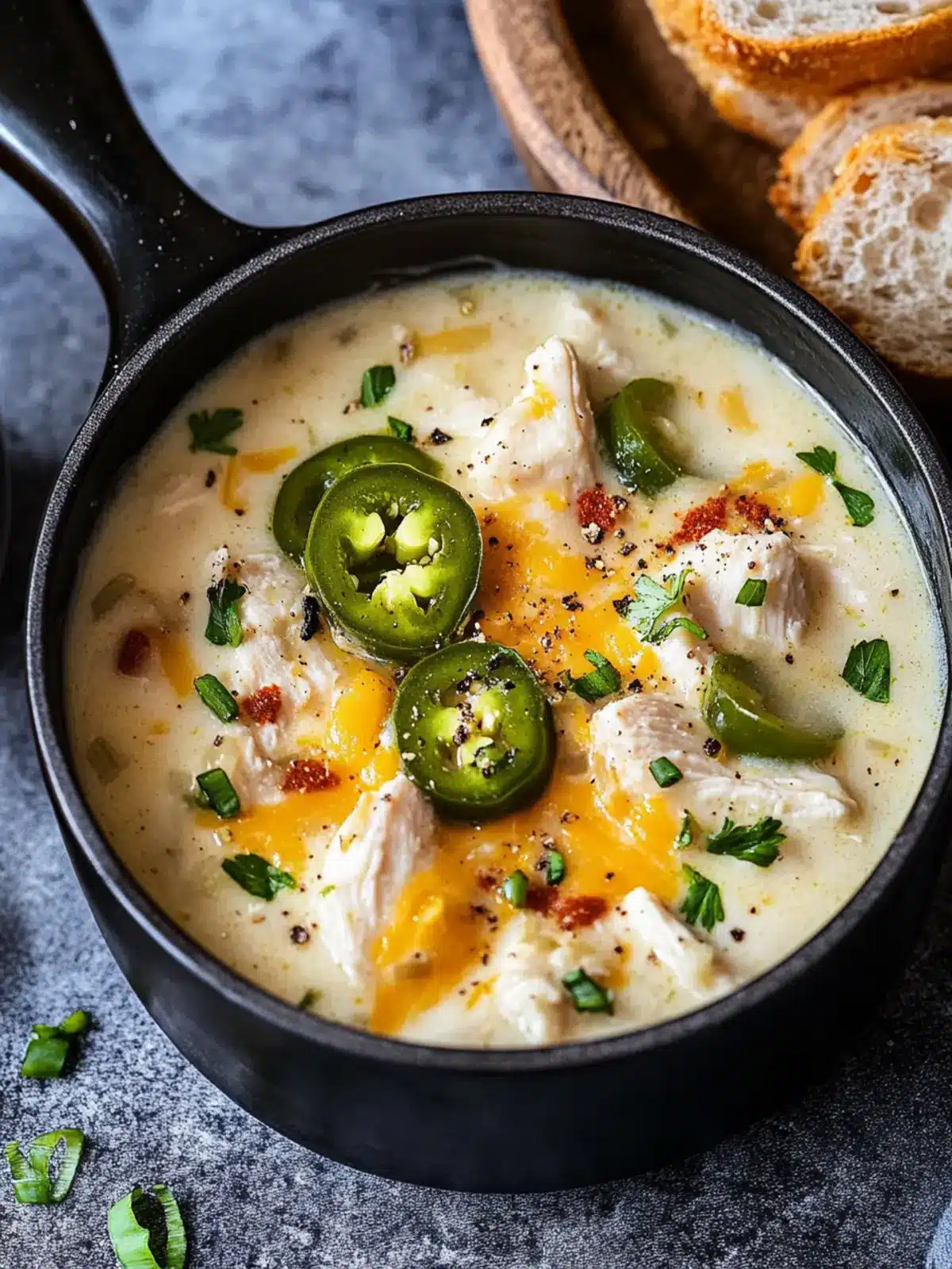 Spicy Jalapeño Popper Chicken Soup