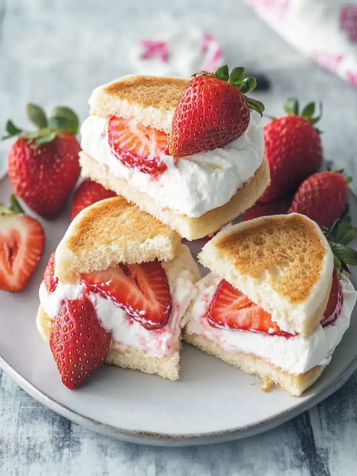Scrumptious Strawberry Cream Sandwiches