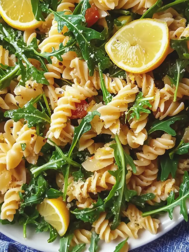 Zesty Lemon Arugula Pasta Salad