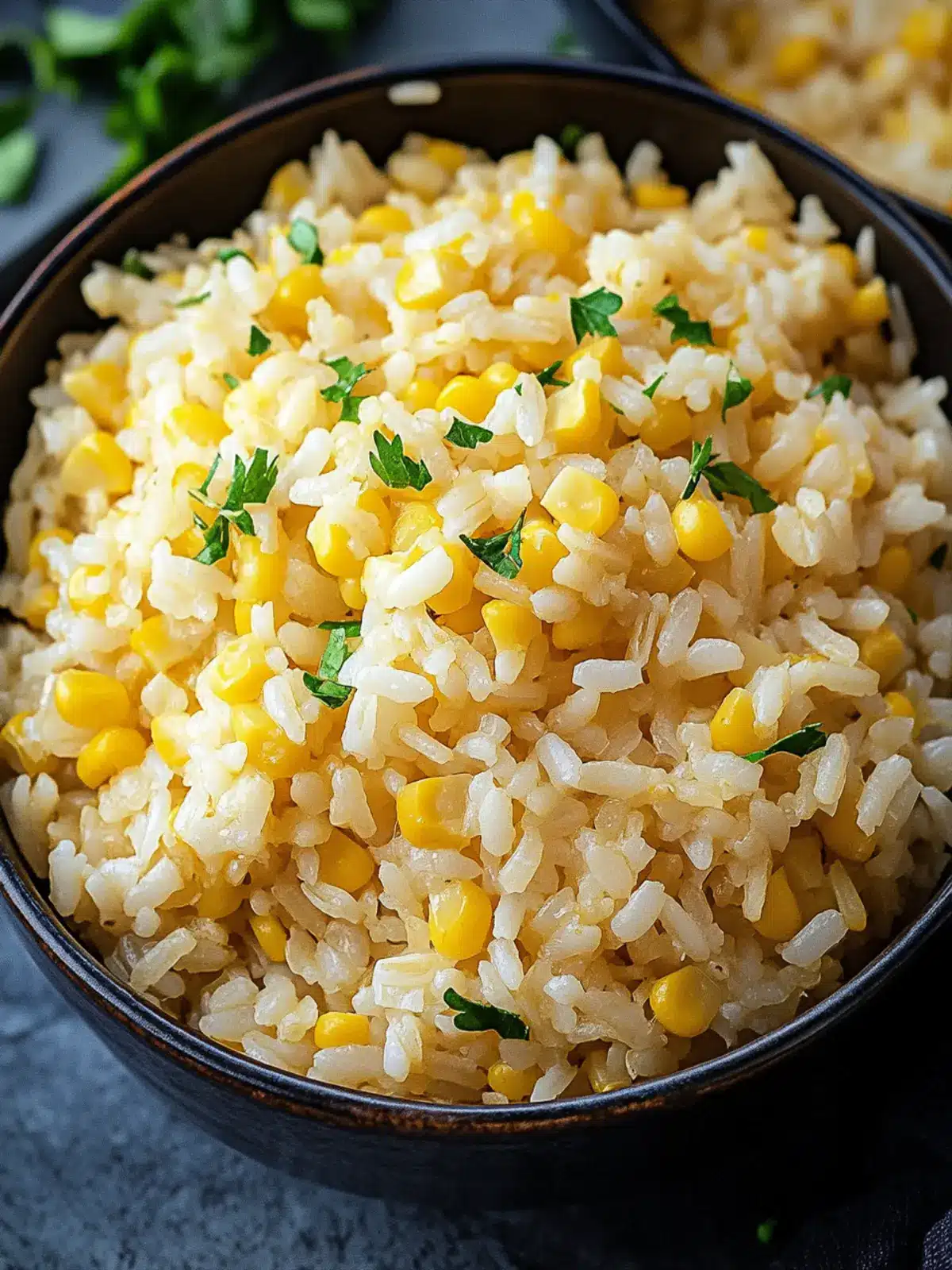 Hot buttered corn rice