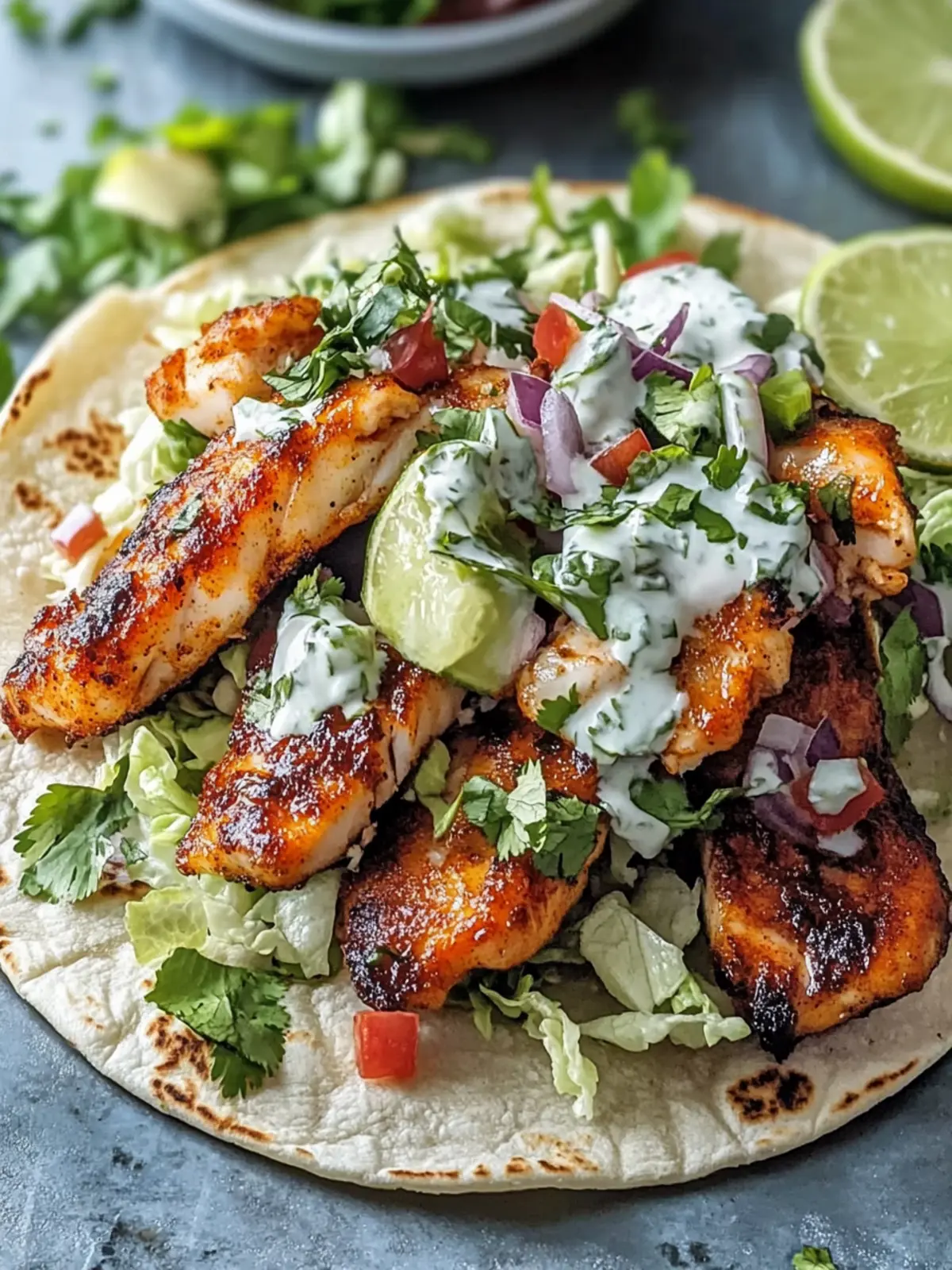 Spicy Lime Fish Tacos