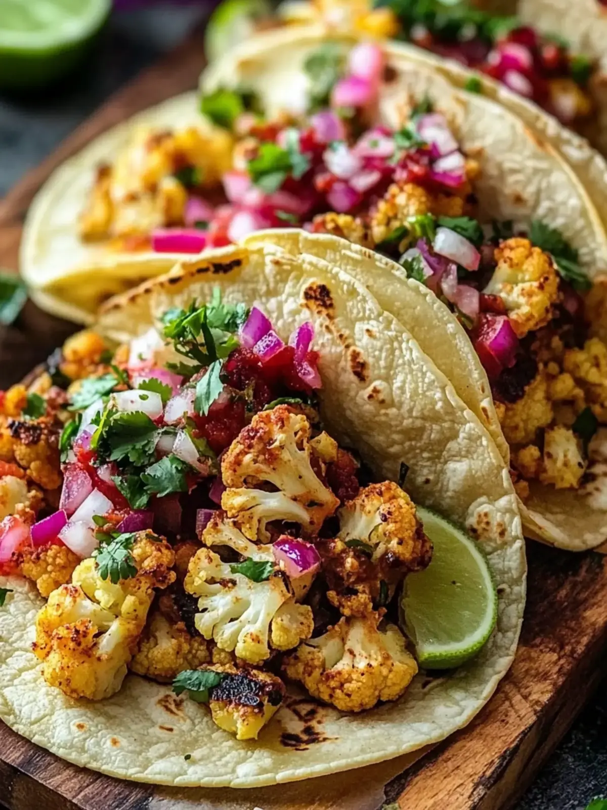 Vegetarian Cauliflower Street Tacos