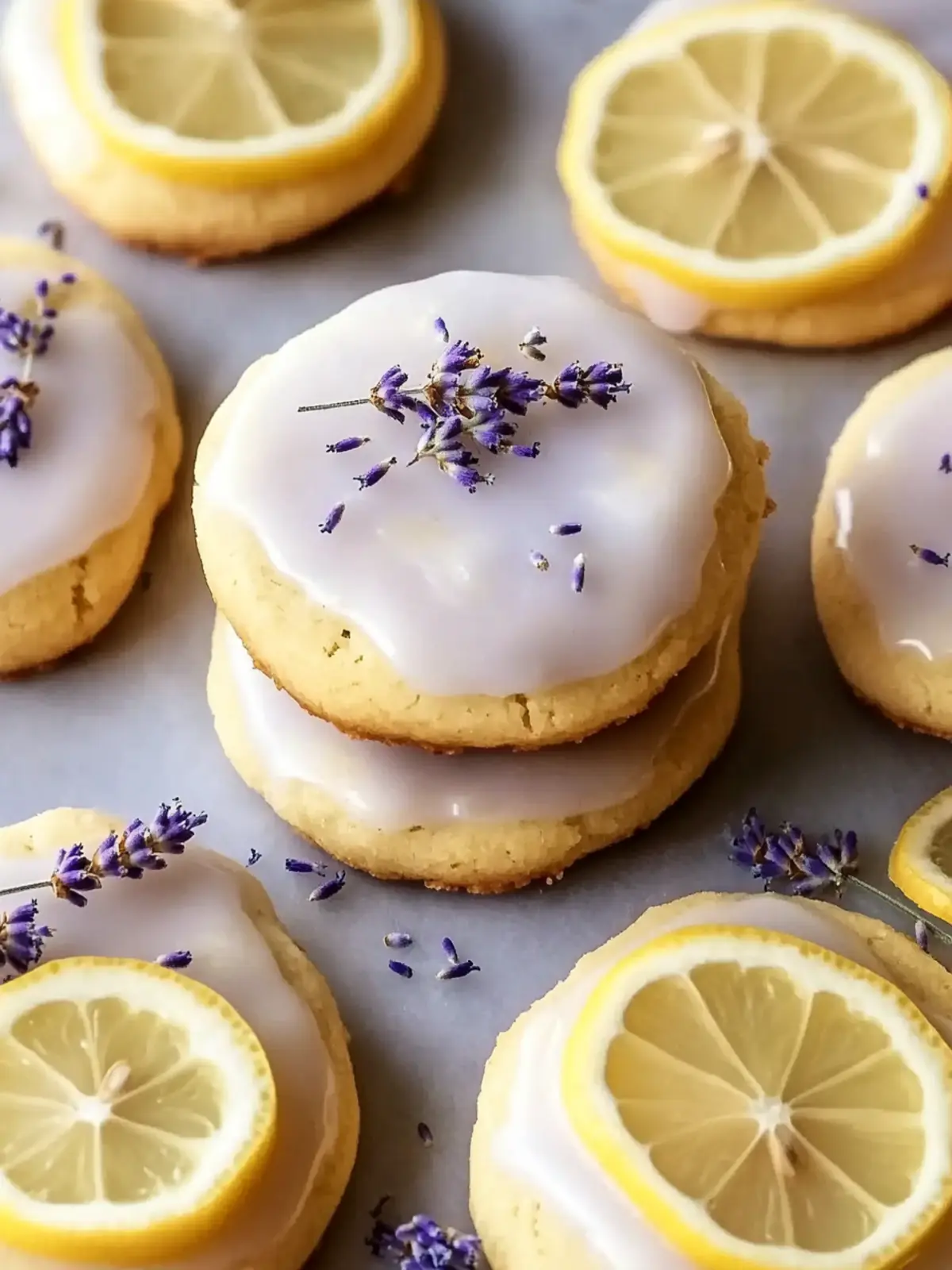Lemon Lavender Cookies with Sweet Citrus Glaze