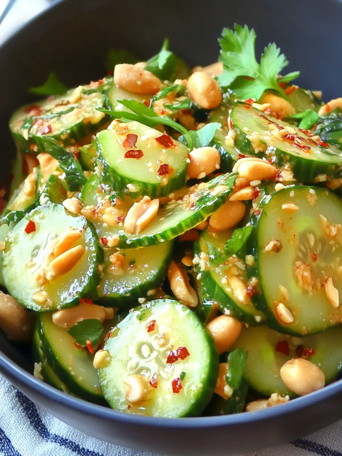 Gluten-Free Spicy Peanut Cucumber Salad