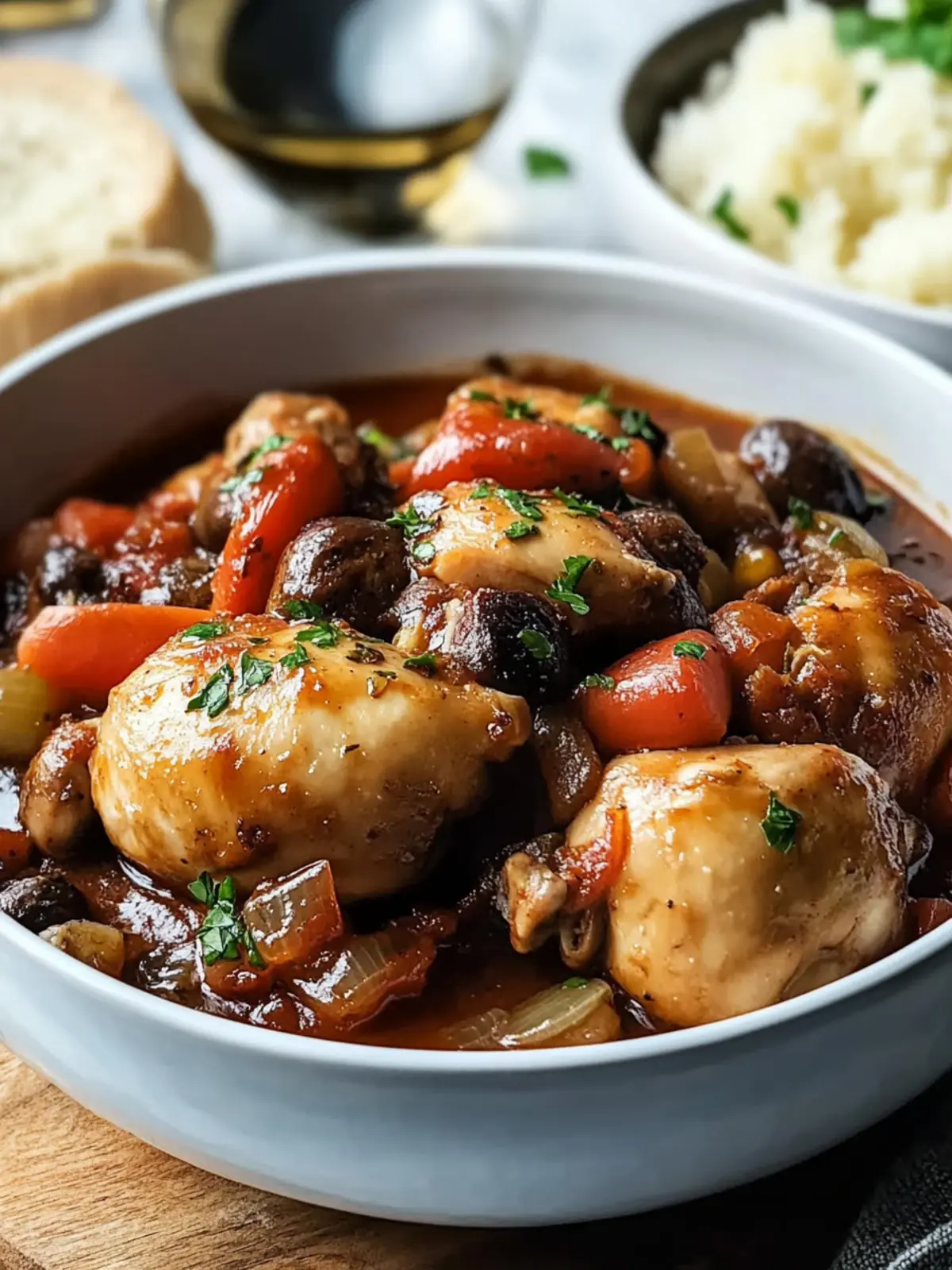 Classic French Hunter’s Chicken : Chicken Chasseur