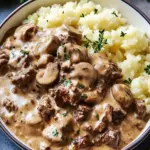 Creamy Keto Beef Stroganoff Over Cauliflower Rice Delight 7 Creamy Keto Beef Stroganoff over Cauliflower Rice