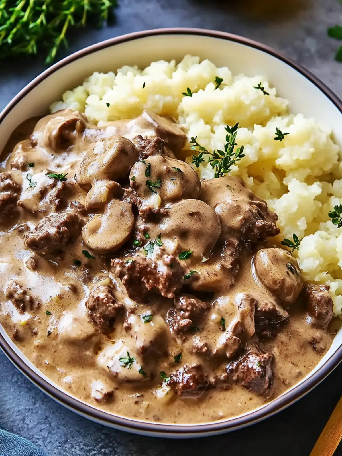 Creamy Keto Beef Stroganoff Over Cauliflower Rice Delight 5 Creamy Keto Beef Stroganoff over Cauliflower Rice