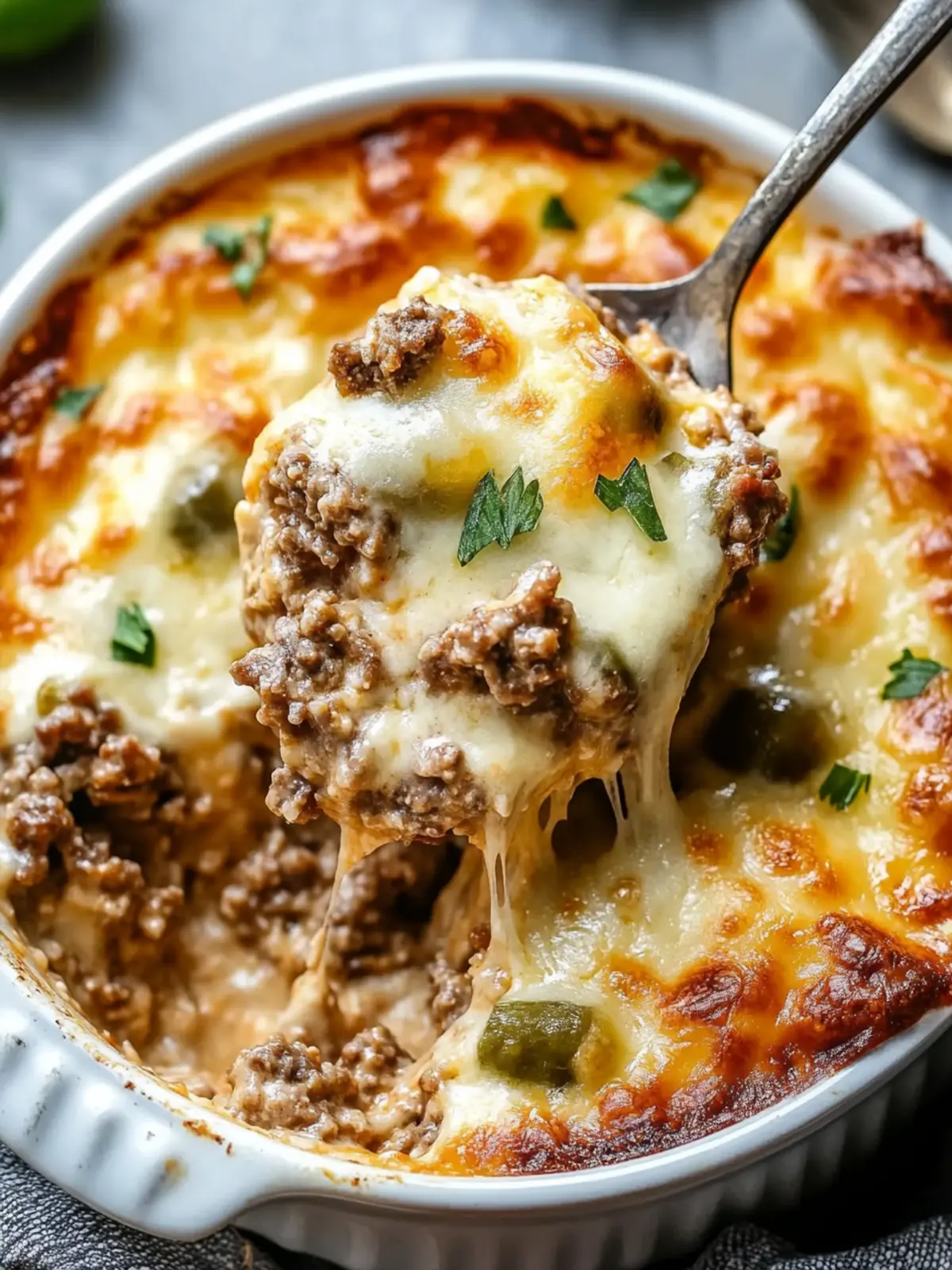 Low Carb Philly Cheesesteak Casserole