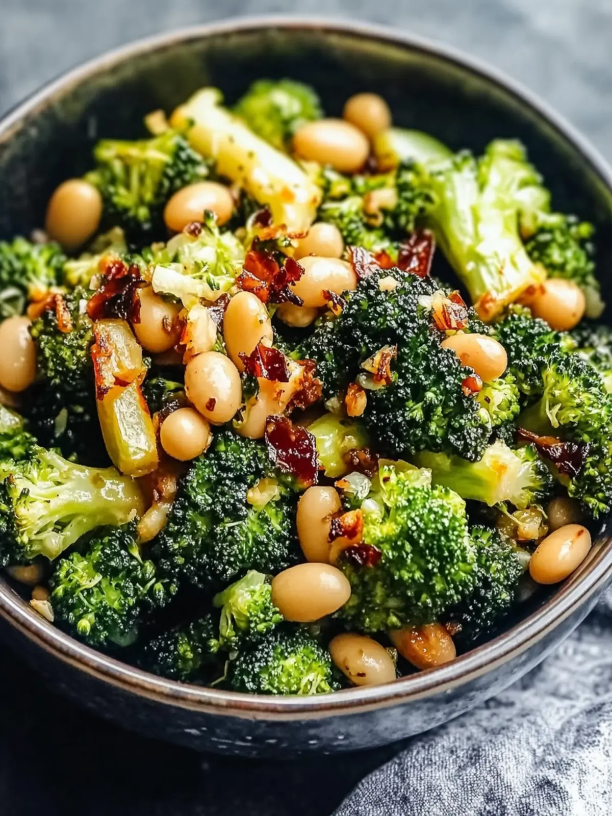 Roasted Broccoli and White Beans