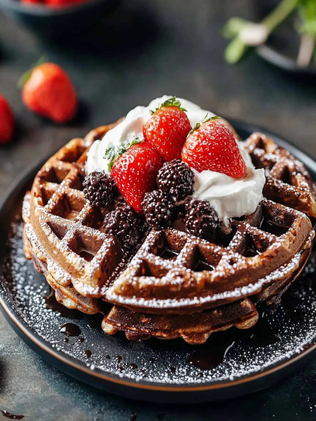Bomb Diggity Chocolate Waffles