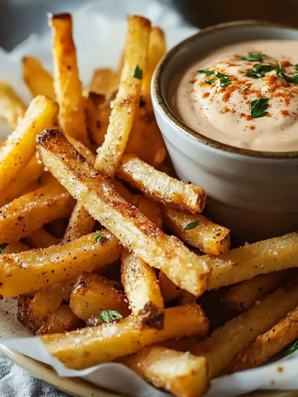Baked Turnip Fries with Dip