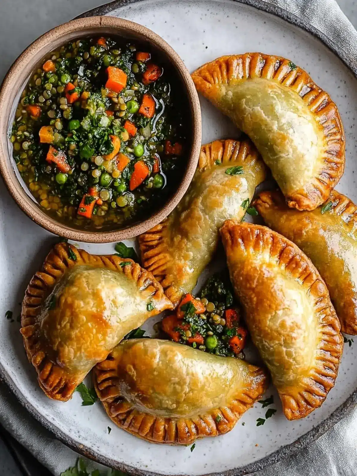 Vegan Lentil Empanadas Recipe: Veggie Filling & Chimichurri Bliss 2 Vegan Lentil Empanadas Recipe with Veggie Filling & Chimichurri