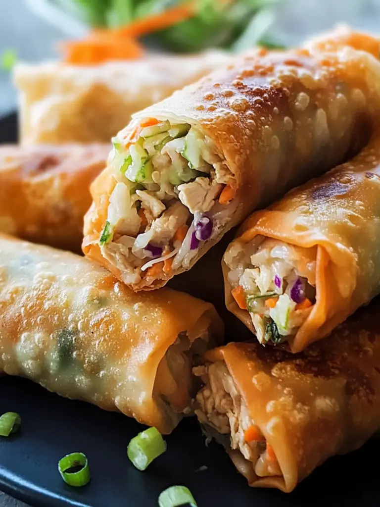 Chicken Coleslaw Egg Rolls