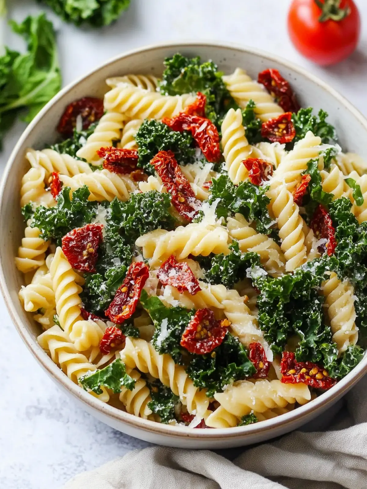 Kale Pasta Salad with Sun-Dried Tomatoes for Meal Prep Magic 3 Kale Pasta Salad With Sun-Dried Tomatoes