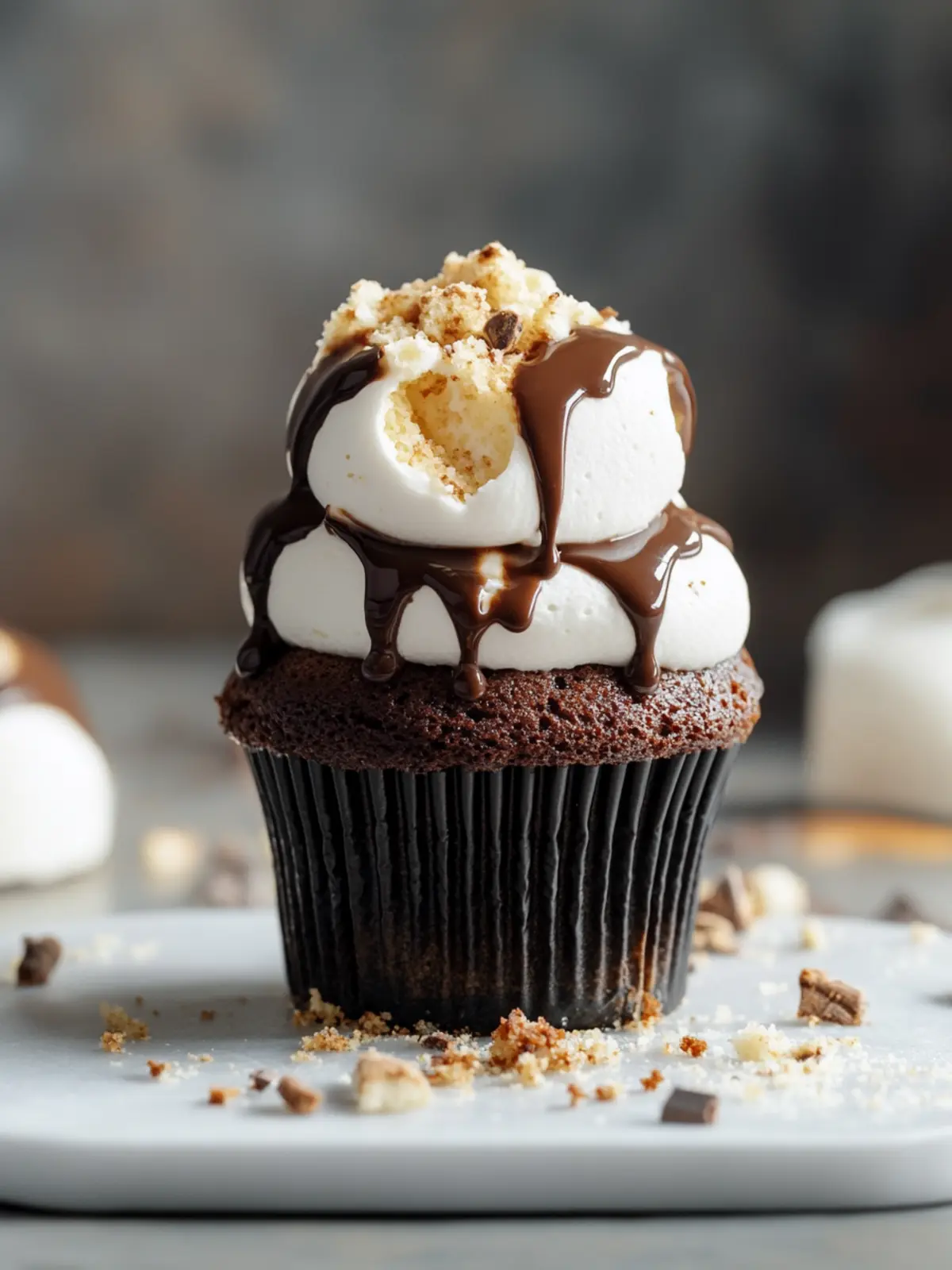 S’mores Cupcakes | Gooey Chocolate Dessert
