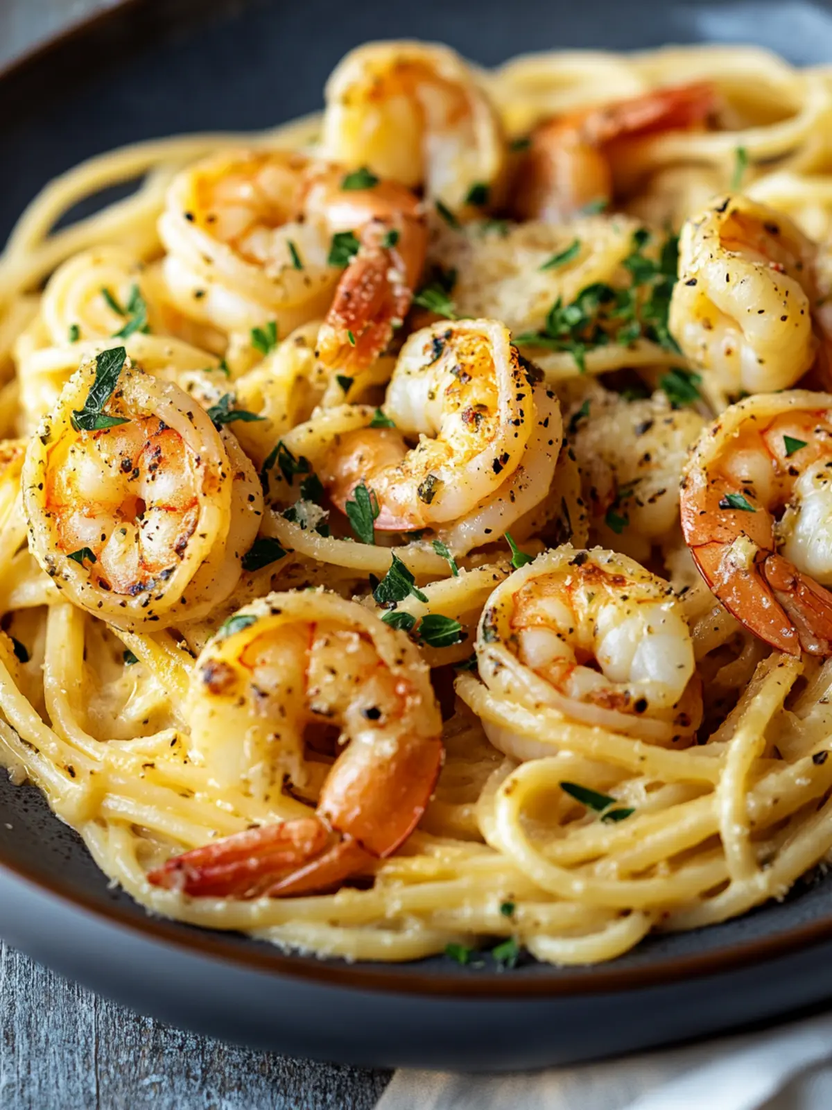 Old Bay Garlic Shrimp Pasta