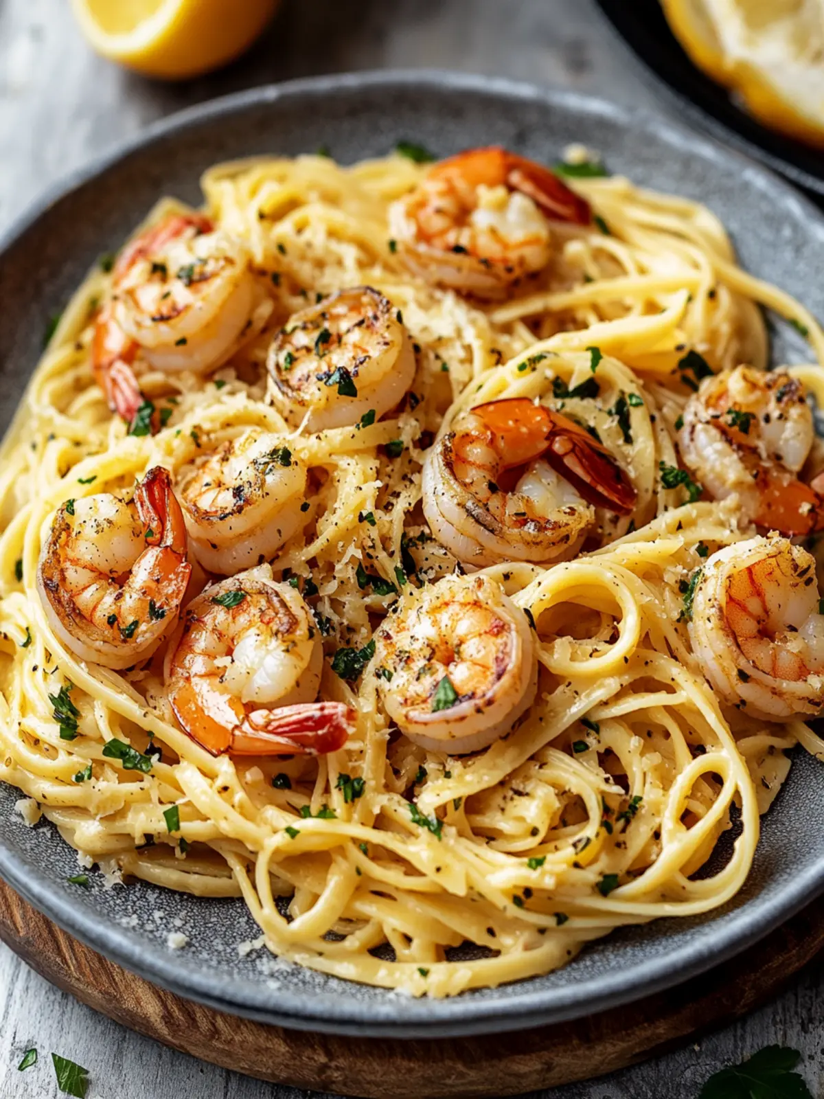 Old Bay Garlic Shrimp Pasta