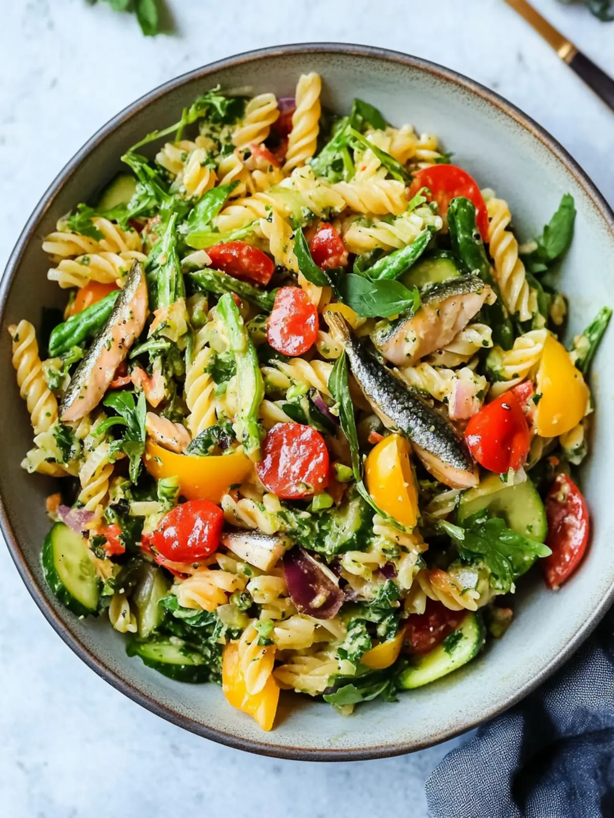 Easy Canned Mackerel Pasta Salad