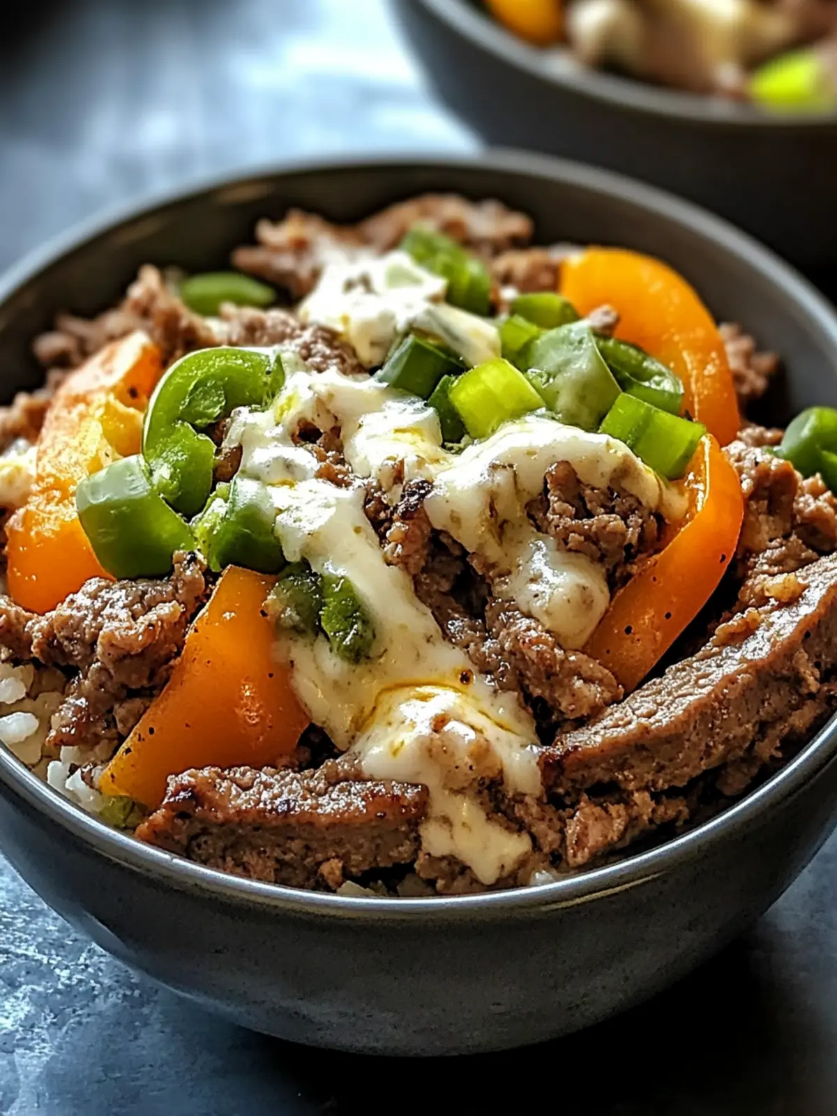 High-Protein Low-Carb Philly Cheesesteak Bowls You'll Love 2 Philly Cheesesteak Bowls (High Protein, Low Carb)