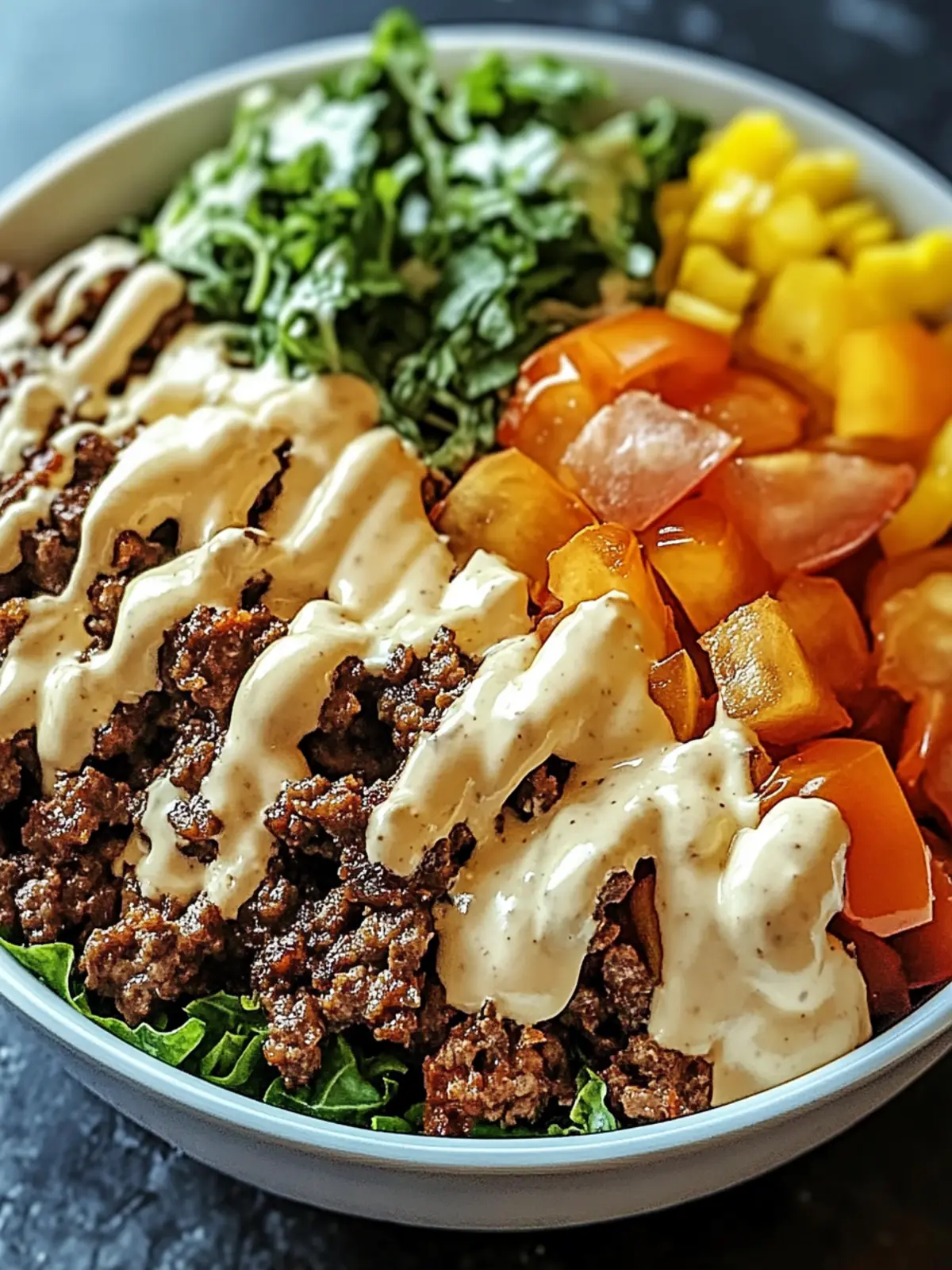 Savory Smash Burger Bowl: Indulge Guilt-Free Cravings
