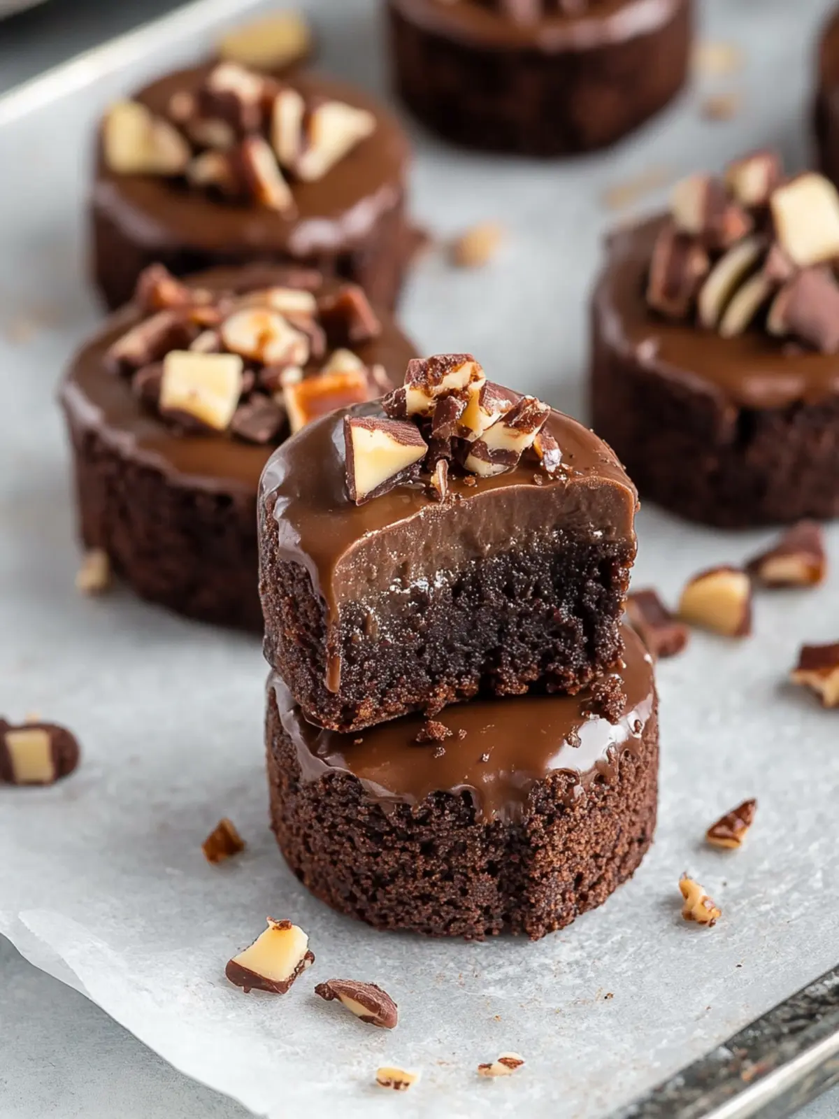 No-Bake Turtle Brownie Bites (Healthy, Vegan, Gluten-Free)