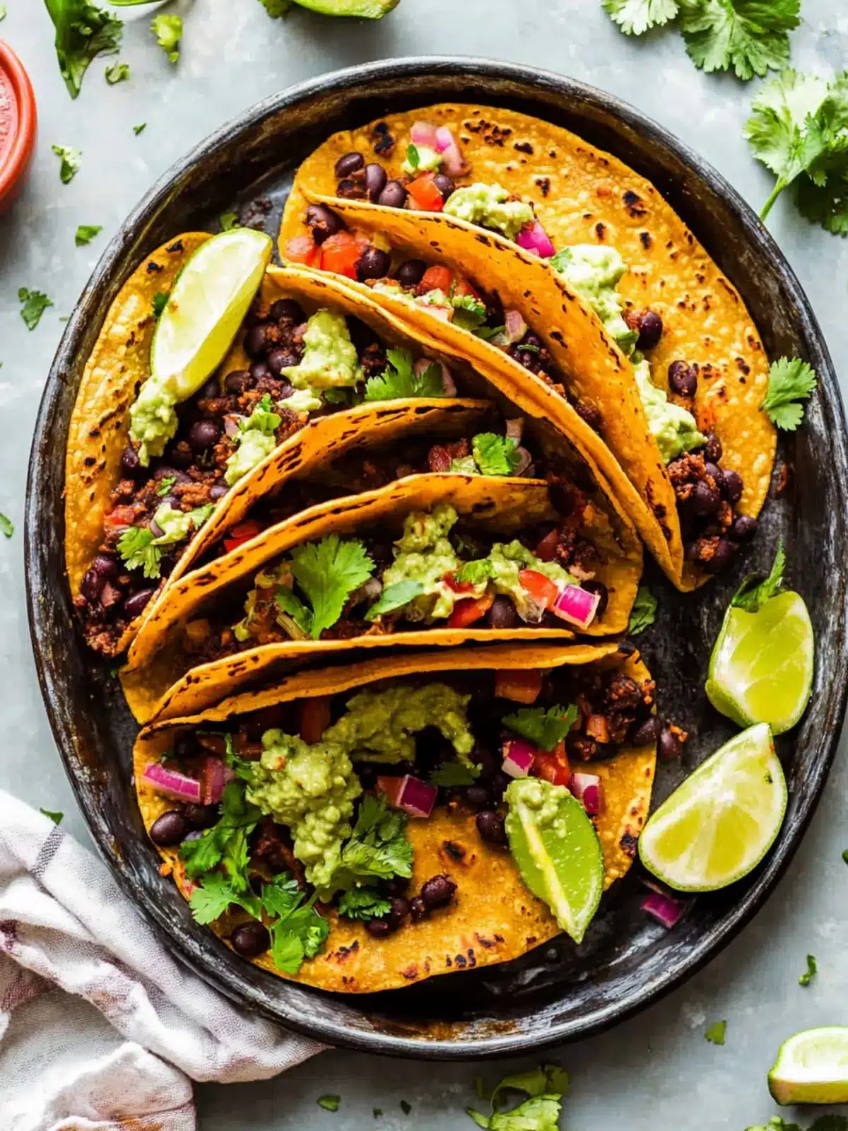 Crispy Sheet Pan Black Bean Tacos (Vegetarian)