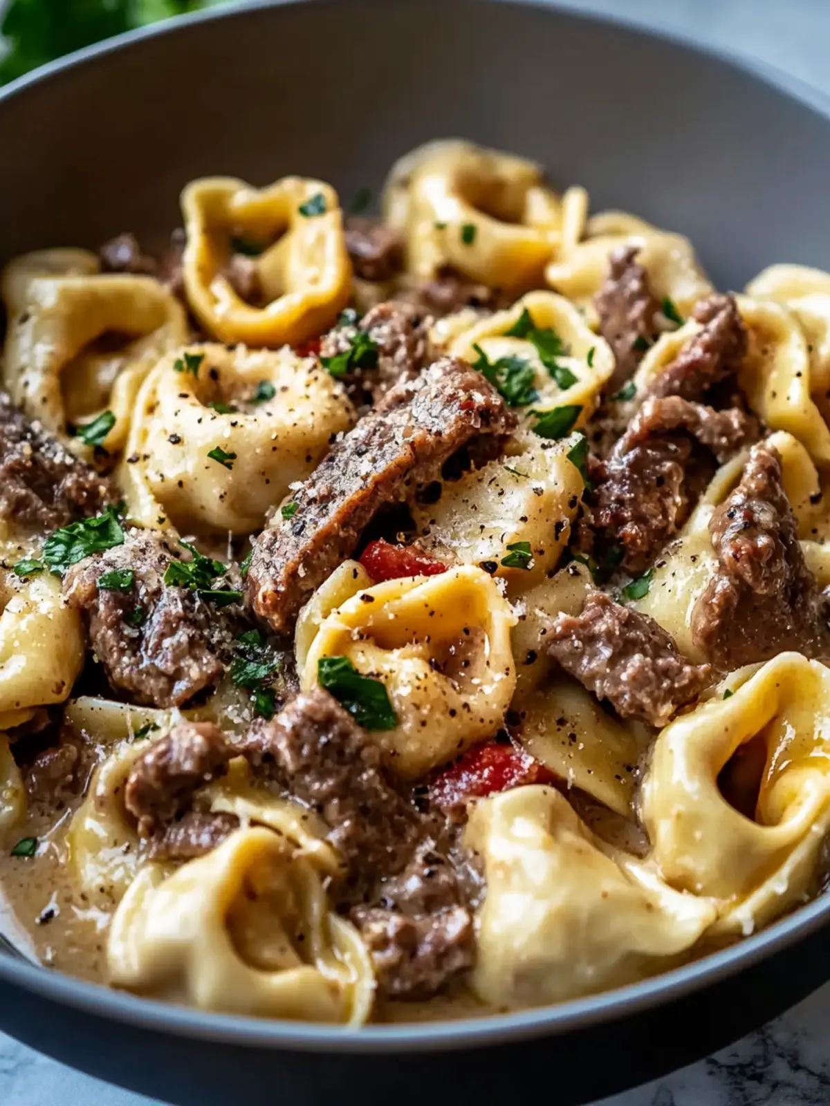 Indulge in Philly Cheesesteak Tortellini Pasta Bliss Tonight 2 Indulge in Philly Cheesesteak Tortellini Pasta Bliss